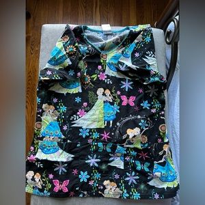 Disney Frozen scrub top- size Medium